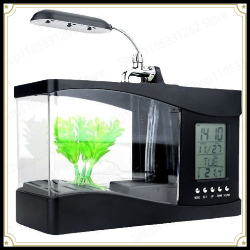 Aquarium Fish Logo - Mini Akwarium Kreatywne Biurkowe USB Akwarium