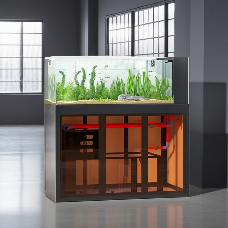 Aquarium Fish Low Maintenance - Akwarium w stylu industrialnym, z systemem
