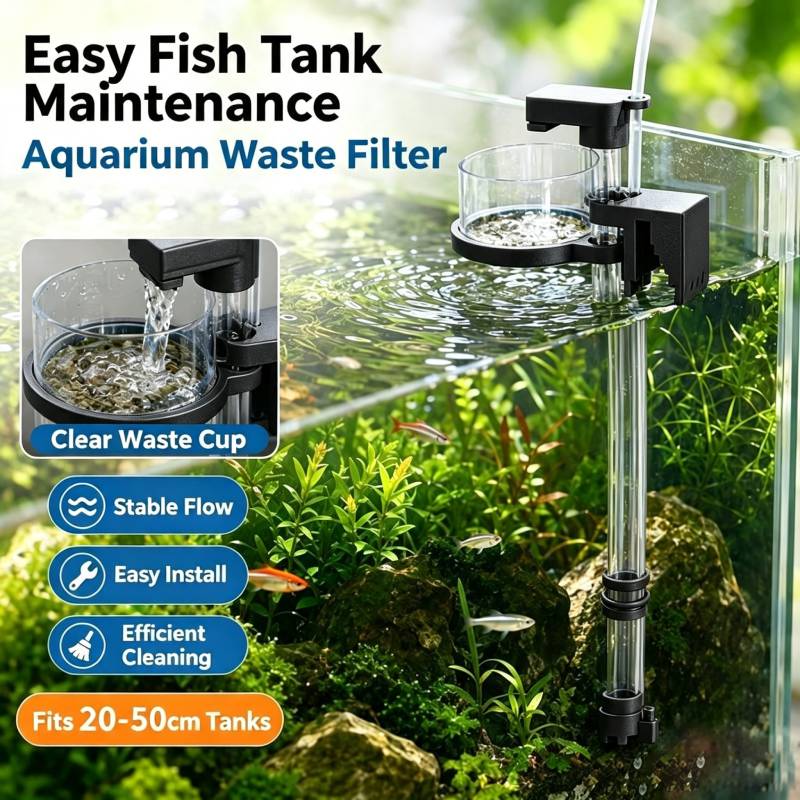 Aquarium Fish Waste Collector - Odłączany podnośnik powietrzny do akwarium, zbieracz