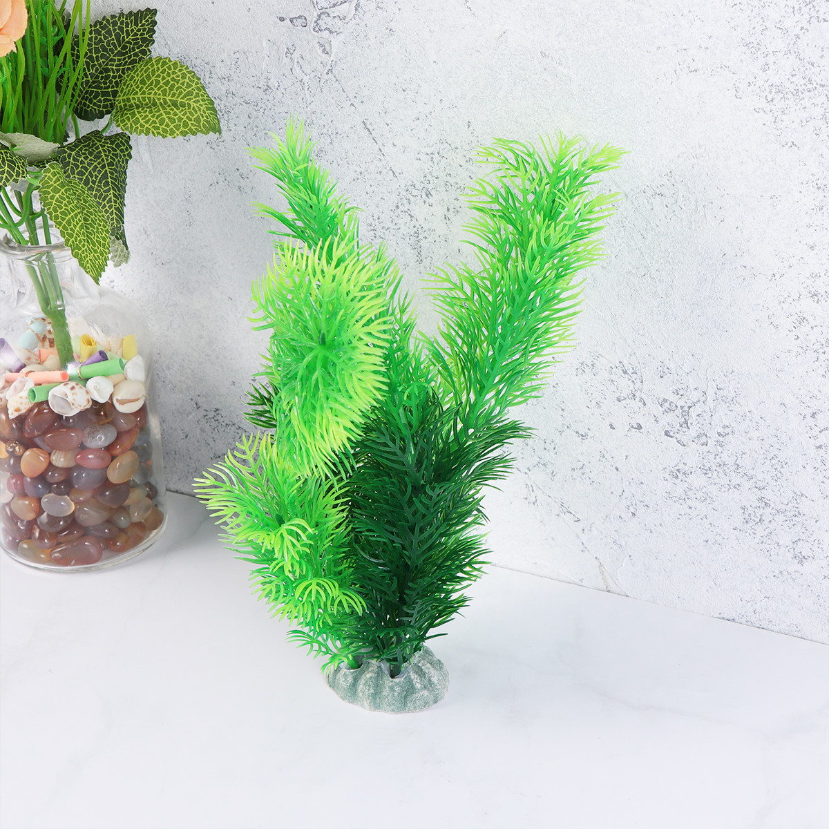 Aquarium Fish Low Maintenance - 5 sztuk realistycznych sztucznych roślin wodnych