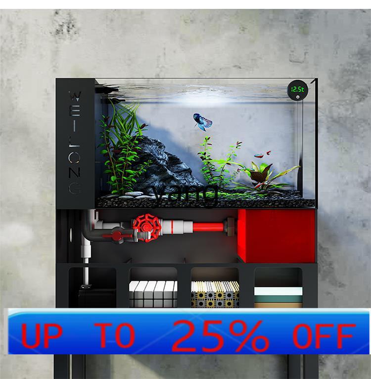 Live Fish Aquarium - Akwarium do salonu, małe, ze szkła