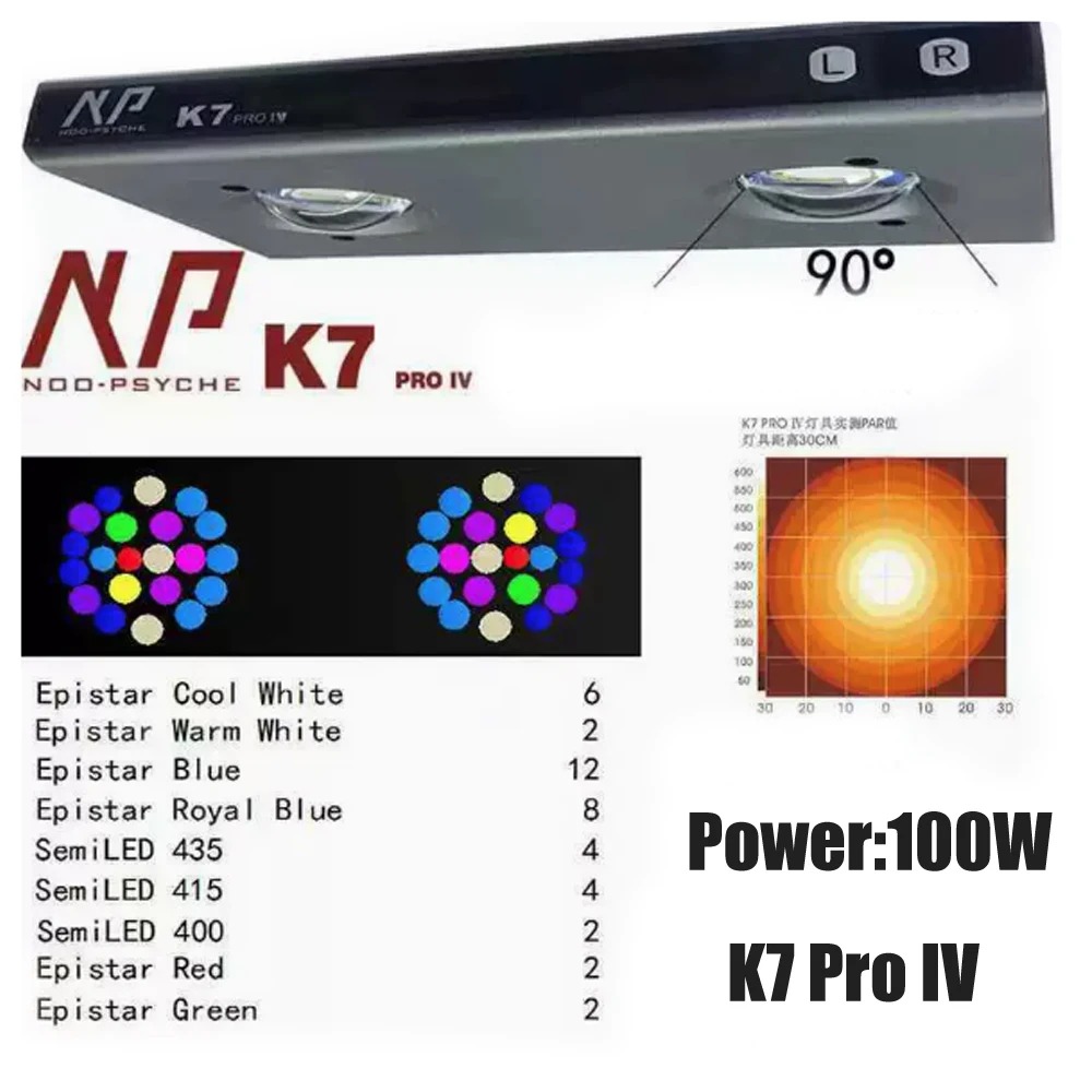 Aquarium Fish Saltwater - Noopsyche NP K7Pro IV 100W Aplikacja