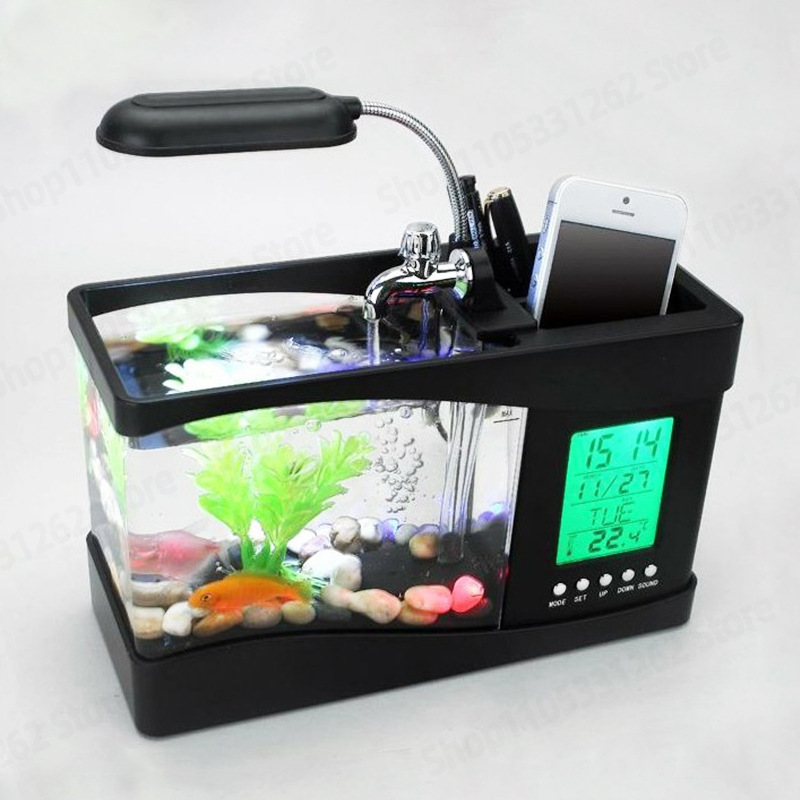 Mini Akwarium Kreatywne Biurko – Aquarium Fish Logo recenzja i cena
