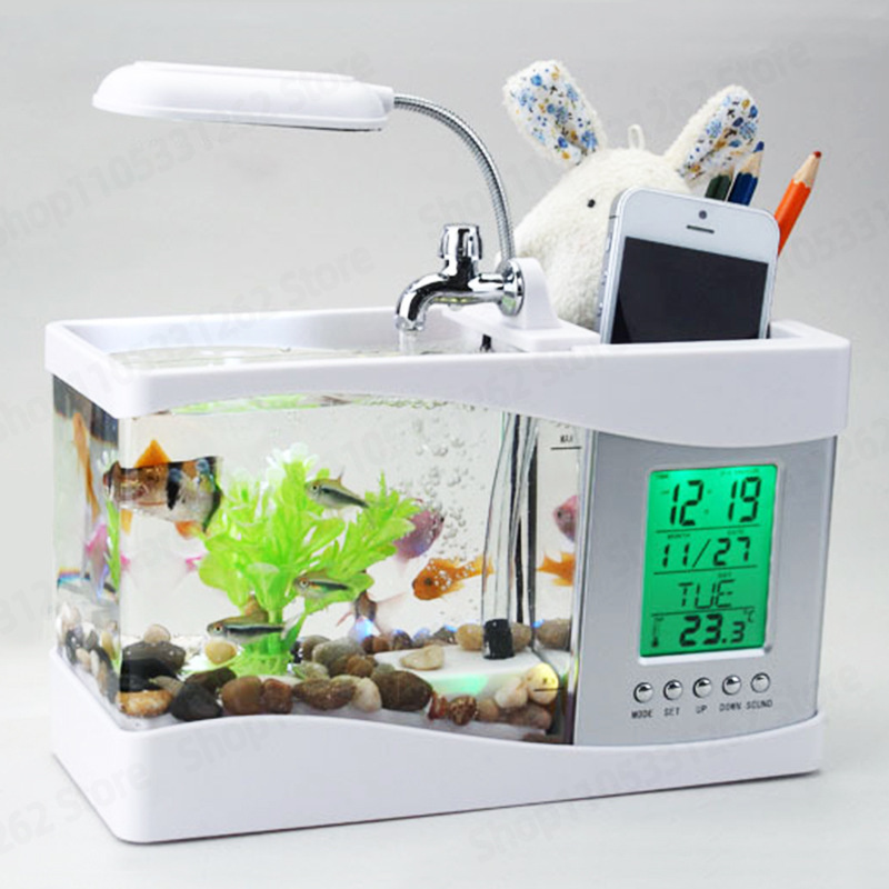 Mini Akwarium Kreatywne Biurko – Aquarium Fish Logo recenzja i cena