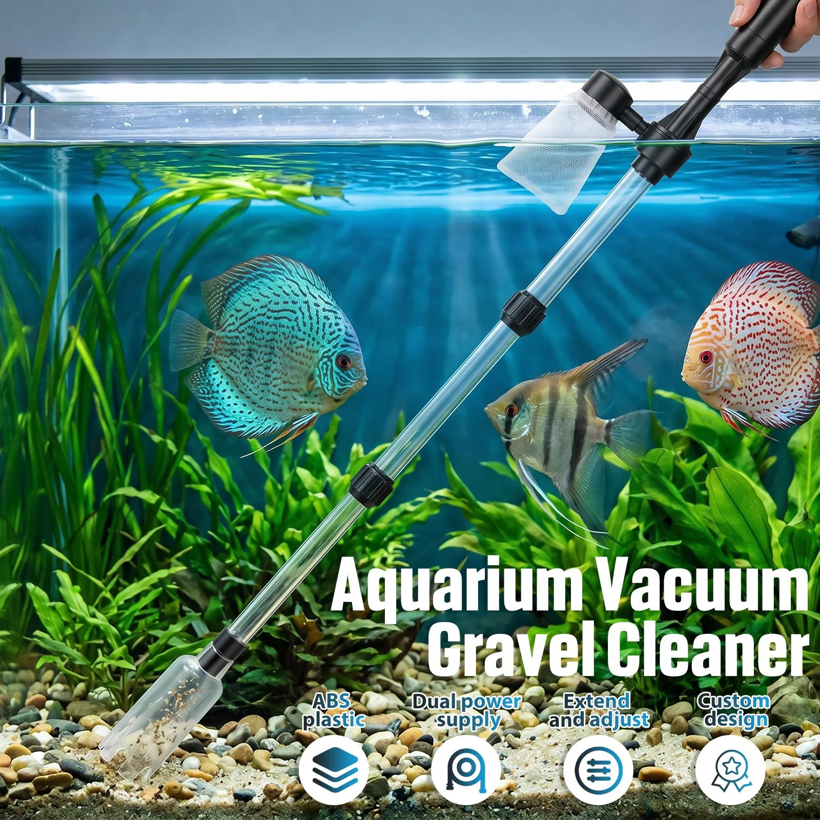 Odkurzacz do żwiru w akwarium  – Aquarium Fish Waste Collector recenzja i cena